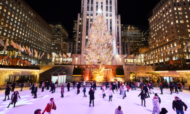 Ice skating at Rockefeller Center