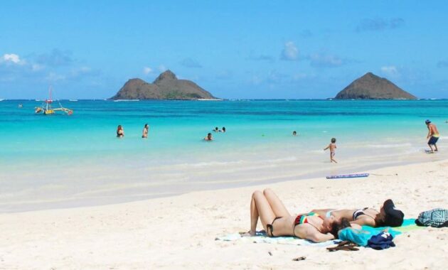 Relax at Lanikai Beach on main island hawaii