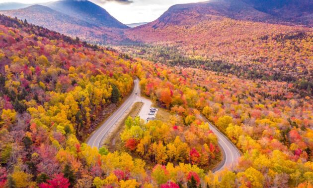 New England fall foliage best places - The Kancamagus Highway, New Hampshire