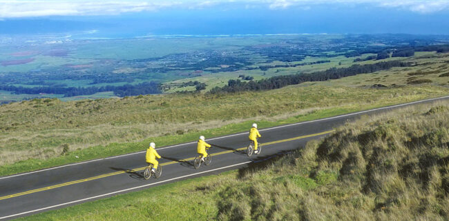 Cycling at Haleakala on Maui