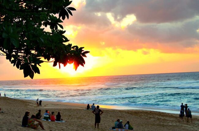 Sunset Beach at Beach in Oahu Hawaii