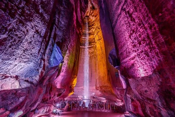 most beautiful waterfalls USA - Ruby Falls, Tennessee